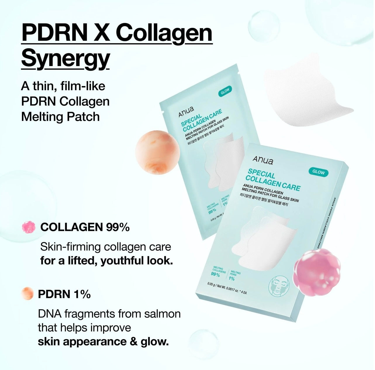 Anua PDRN Collagen Melting Patch For Glass Skin 4ea
