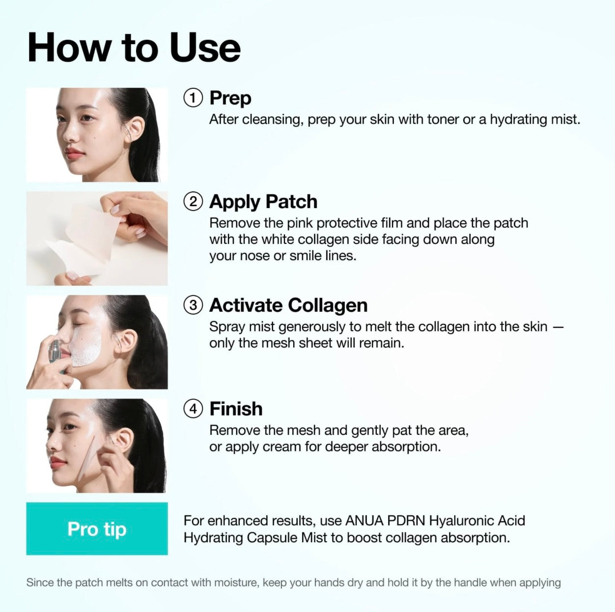 Anua PDRN Collagen Melting Patch For Glass Skin 4ea