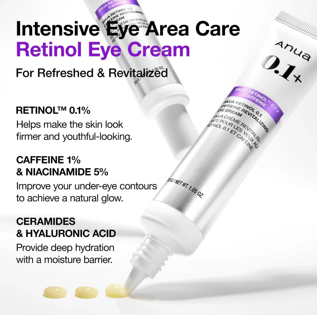 Anua Retinol 0.1 Caffeine Revitalizing Eye Cream