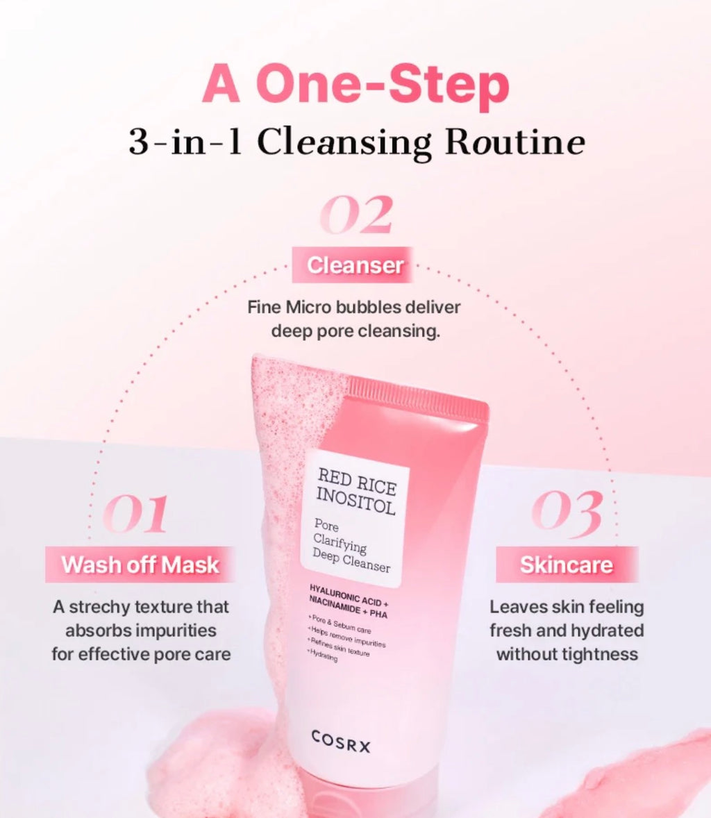 COSRX RED RICE INOSITOL Pore Clarifying Deep Cleanser