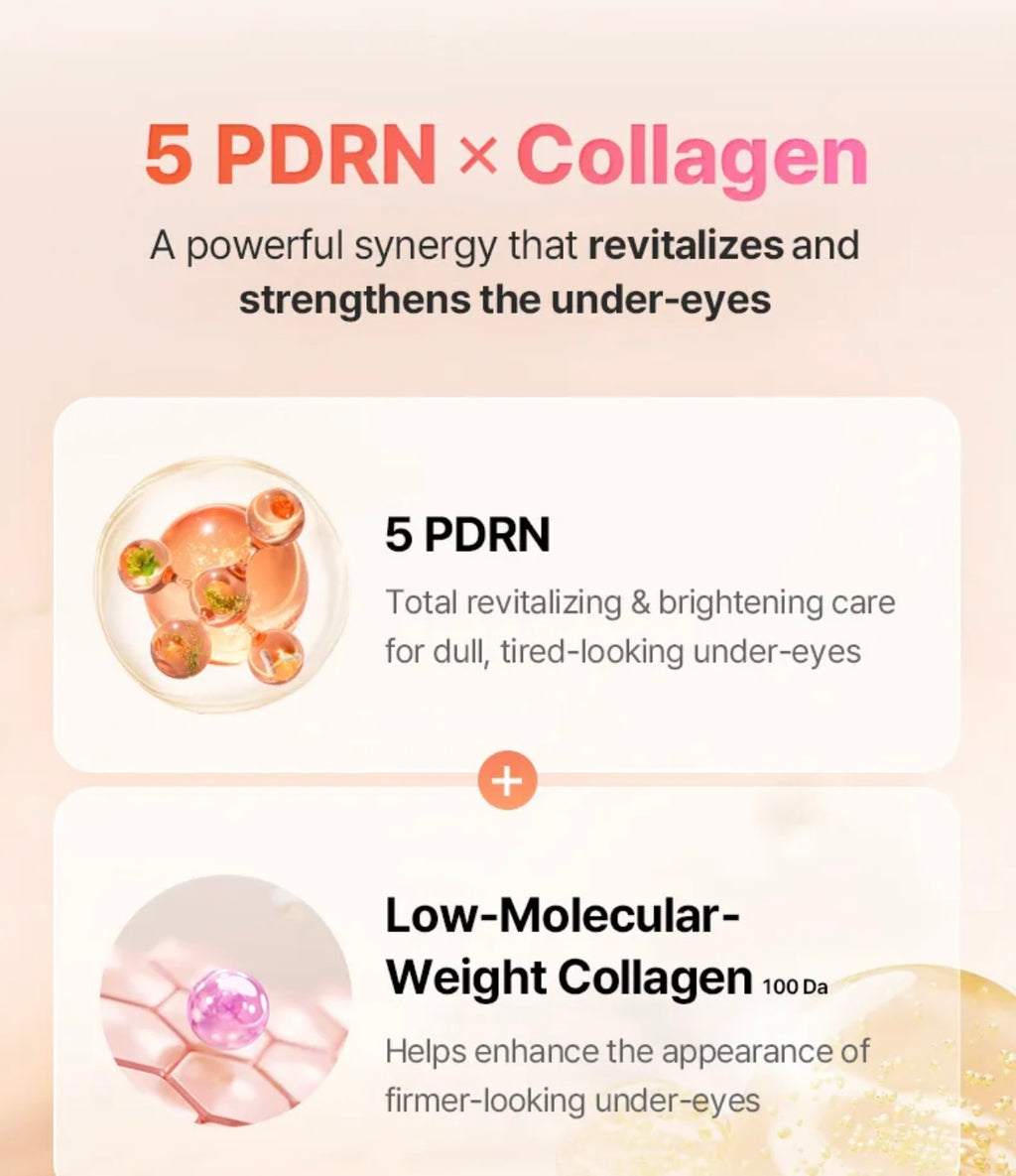 COSRX 5 PDRN Serum-Solidified Eye Patches for Brightening Dark Circles