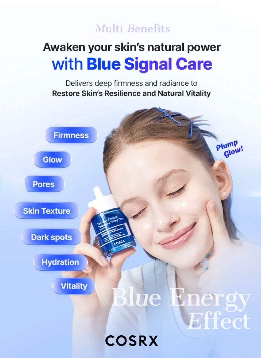 COSRX The Blue Peptide Bakuchiol Plump Glow Serum