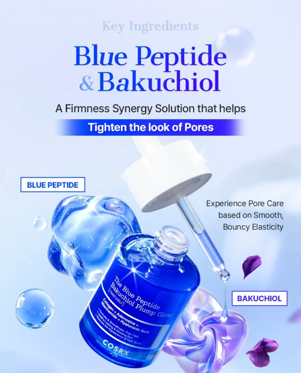 COSRX The Blue Peptide Bakuchiol Plump Glow Serum