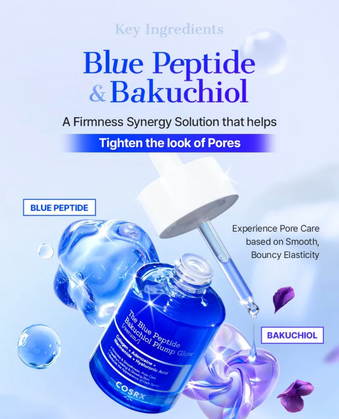 COSRX The Blue Peptide Bakuchiol Plump Glow Serum