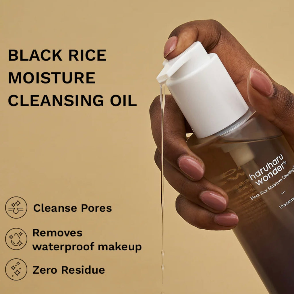 haruharu wonder Black Rice  MOISTURE CLEANSING OIL / UNSCENTED