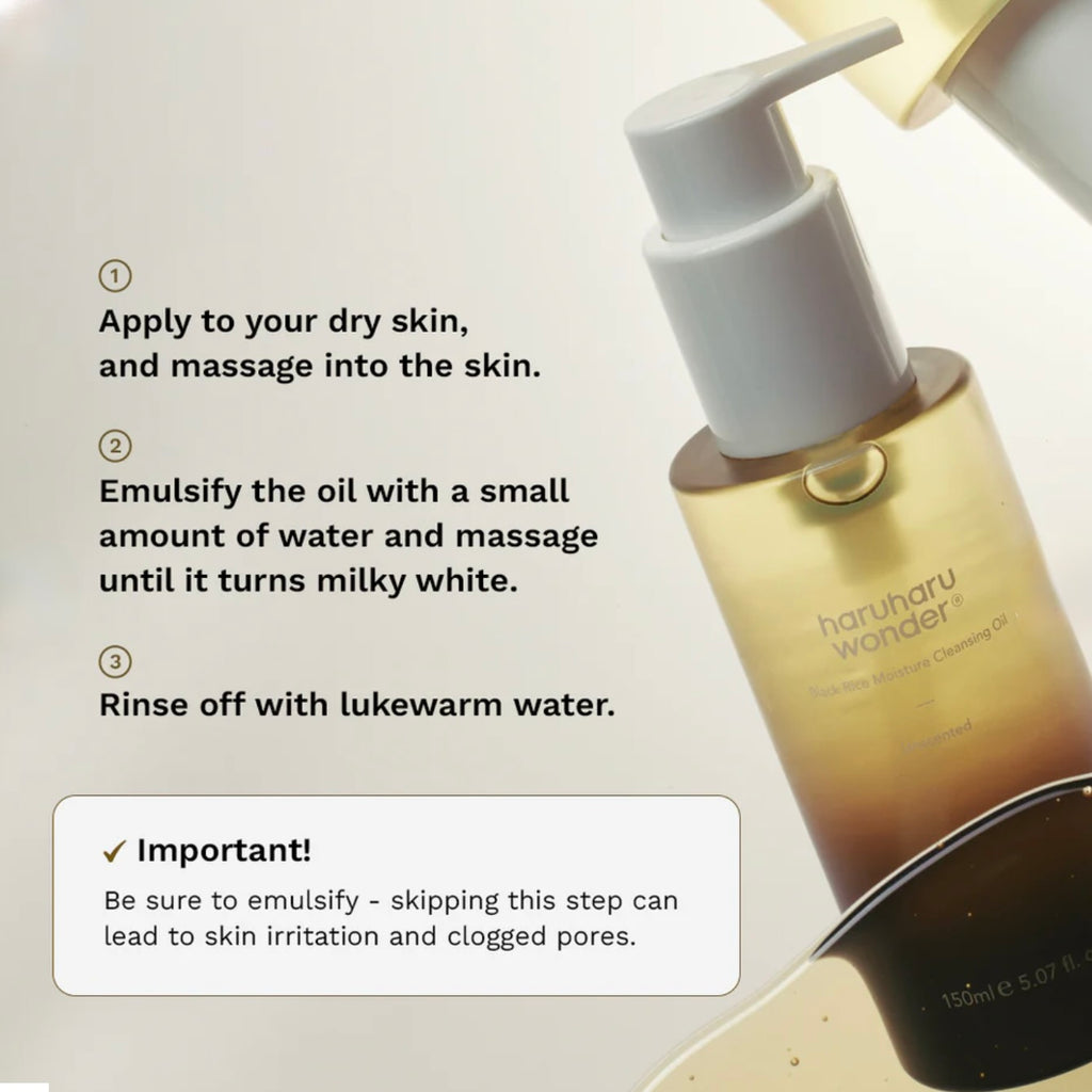 haruharu wonder Black Rice  MOISTURE CLEANSING OIL / UNSCENTED