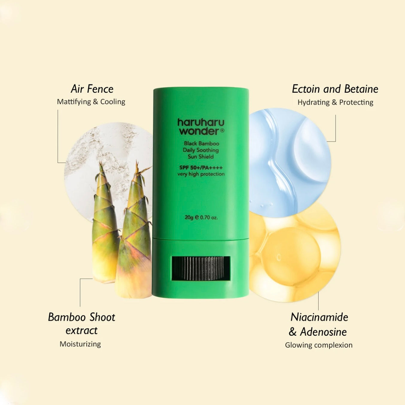 haruharu wonder Black Bamboo  DAILY SOOTHING SUN SHIELD SPF50+ PA++++