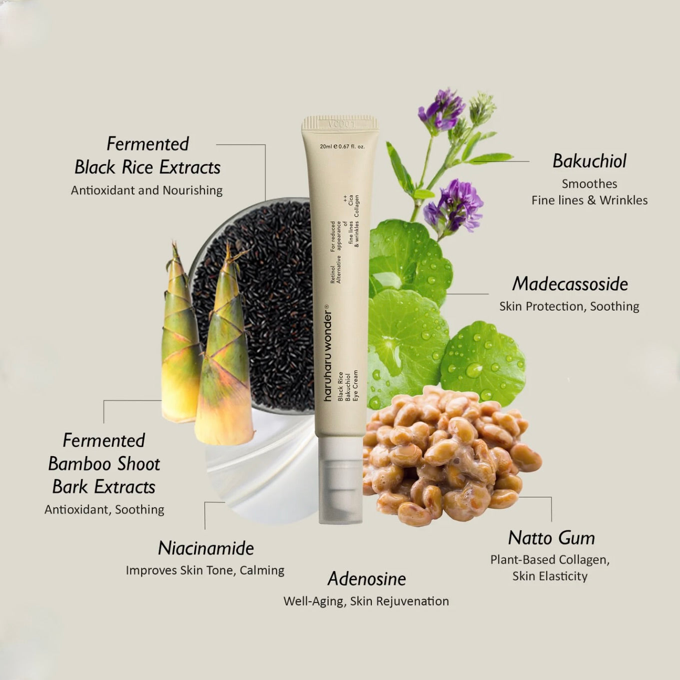 haruharu wonder Black Rice  BAKUCHIOL EYE CREAM / UNSCENTED