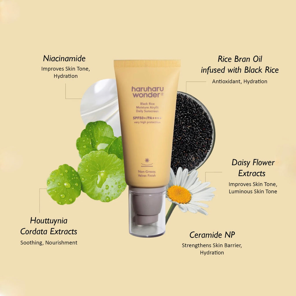 haruharu wonder Black Rice  MOISTURE AIRYFIT DAILY SUNSCREEN SPF50+/PA++++ / UNSCENTED